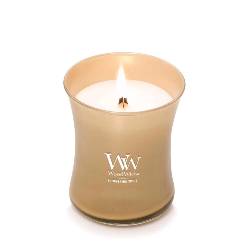 WoodWick Shimmering Spice 9.7oz Candle Crackling Wick Precious Metals Collection - Picture 2 of 7